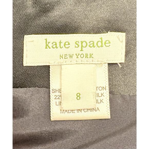 Kate Spade Jillian Bow Dress Black Size 8 Silk Blend Holiday Party Formal - Picture 7 of 8